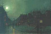 Atkinson Grimshaw View of Heath Street by Night Norge oil painting reproduction